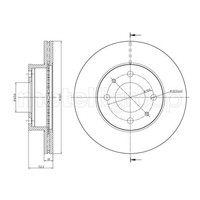 Metelli 2X Bremsscheibe Vorne Ø241 Mm BelüFtet FüR Hyundai Accent Ii Lc 1.3 1.5