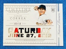 Carlos Correa 2015 National Treasures Timeline Materials 