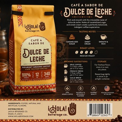 ¡Hola! - Dulce De Leche Ground Coffee 12 oz - Limited Edition