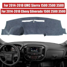 Gray Mat Dash Cover For 2014-2018 Chevy Silverado Gmc Sierra 1500 2500 3500