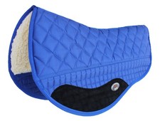 Western Horse SADDLE PAD 27X32 DOUBLE BACK BARREL FLEECE LINED BLUE 39168