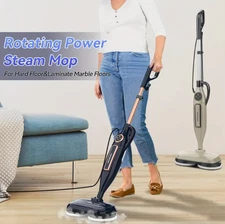 VM6 Scrubbing Steam Mop with Rotating Mop Pads, 10 in 1 Steam Mop, Lightweigh...