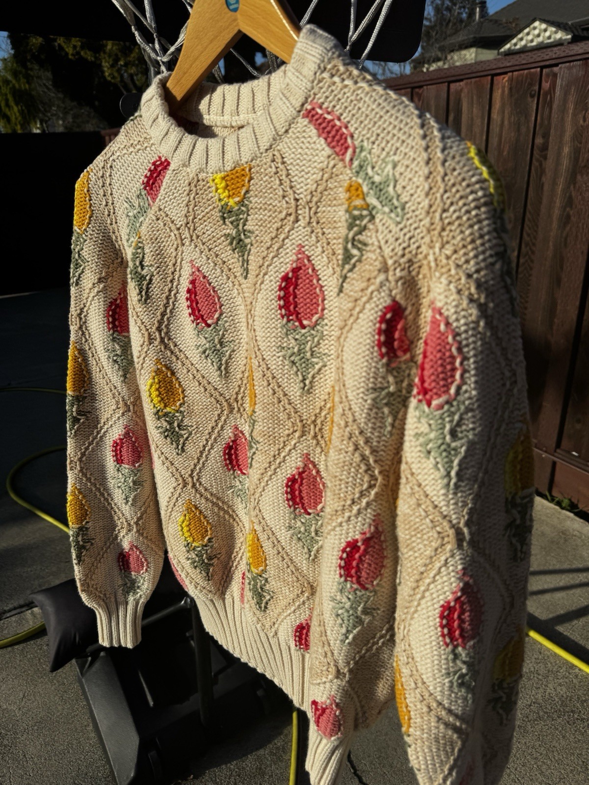 Rare Aime Leon Dore Floral Knit Sweater Size XS image 2