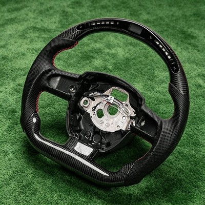 Carbon fiber Flat Customized Sport LED Steering Wheel For Audi A4 A5 2012