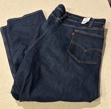 LEVI'S 502 REGULAR TAPER STRETCH BLUE JEANS SZ: 54 X 30 NWT ACTUAL 54 X 29