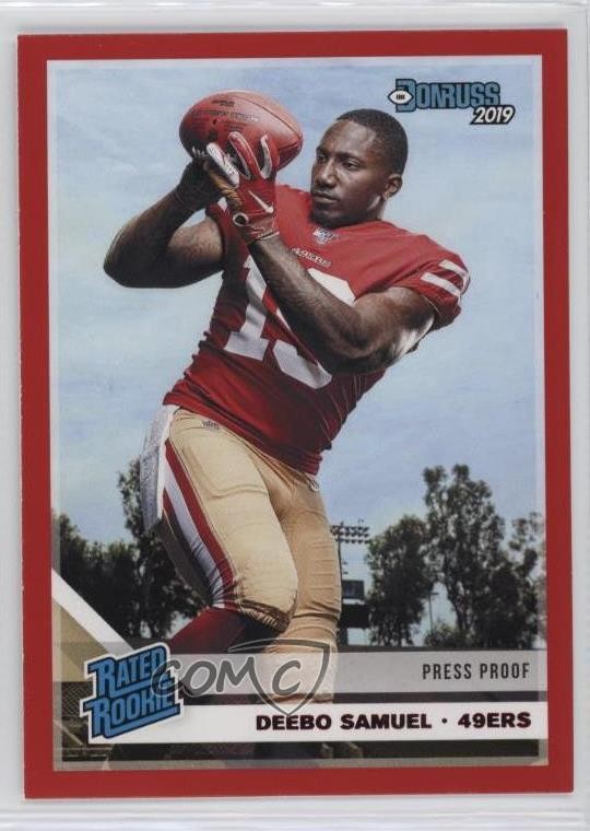 2019 Panini Donruss Rated Rookie Press Proof Red Deebo Samuel #317 0rh7