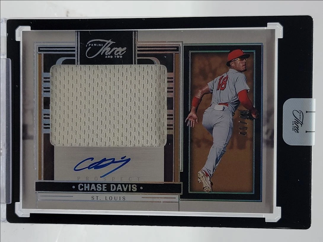 CHASE DAVIS 2024 PANINI THREE AND TWO PATCH HOLO SILVER AUTO /49 Q4271