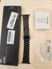 Stainless Steel Band for Apple Watch 46mm 49mm 45mm 44mm 42mm iWatch Jet Black