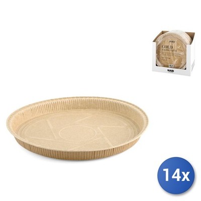 14x Habi Gold Set 14 Packungen Mit 4 Tortenformen, Beige, 26x2,5 cm