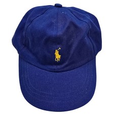 Ralph Lauren Baby Infant Baseball Hat Cap Blue Yellow Polo Player Logo One Size