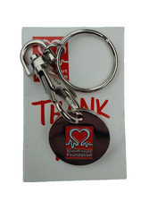BRITISH HEART FOUNDATION TROLLEY COIN KEYCHAIN KEYRING BRITISH HEART FOUNDATION TROLLEY COIN KEYCHAIN KEYRING