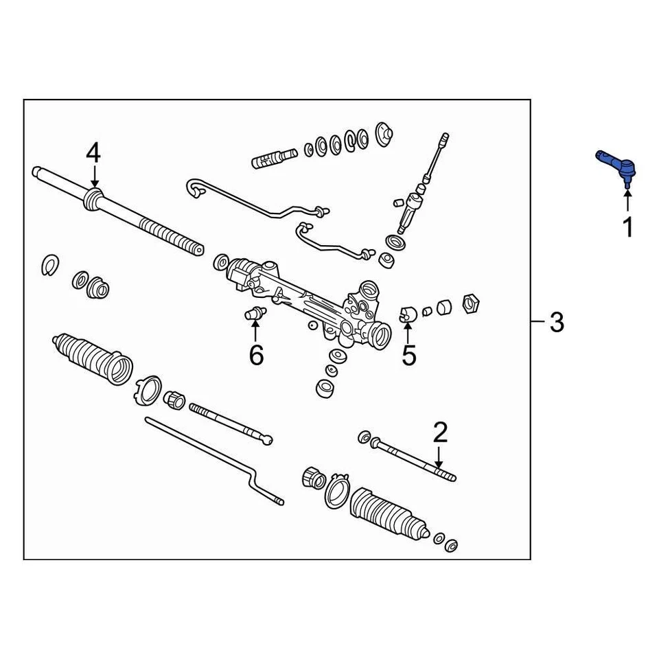 For Ford Explorer 1998-2003 Ford 5L5Z3A130AA Outer Steering Tie Rod End Foto 2 de 4