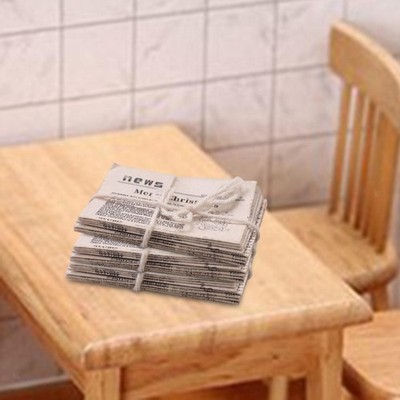 Miniatur Zeitung Papier Handwerk Maßstab 1:12 Puppenhaus