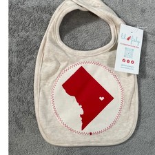 Lil Fishy DC Map Bib Baby Red White Washington DC Heart Clothing Apparel NWT