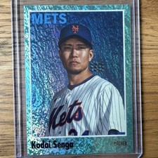 Topps 2024 Archives Kodai Senga #154 Aqua Sparkle Foilboard /75 Mets Baseball👻