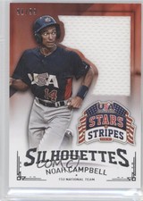 2015 Stars and Stripes Jumbo Swatch Silhouettes Jerseys 91/99 Noah Campbell 0c2