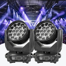 2pcs DMX512 19x15w 4in1 Led Wash Zoom Moving Head Light RGBW DJ Lights US
