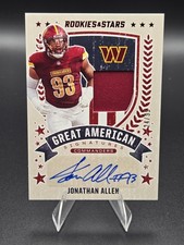 2025 Rookies & Stars Jonathan Allen Great American Signatures Patch Auto