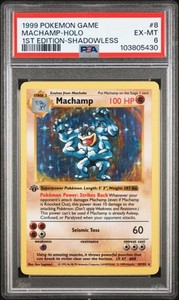Machamp 1999 Pokemon Game #8 1st Edition Holo (Shadowless) Price Guide ...