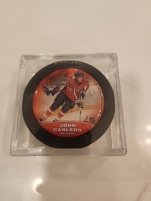 JOHN CARLSON  RARE WASHINGTON CAPITALS PHOTO PUCK