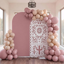 2 Pcs Mexican Fiesta Theme Arch Covers Backdrop Stretchy Fabric Covers for Cieli