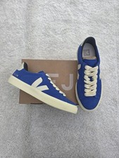 Veja Campo Suede Men's Shoes UK Size 8 in Blue / Indigo Pierre