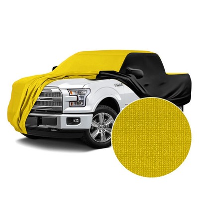 Coverking Satin Stretch Indoor Velocity Yellow Custom Car Cover w Black