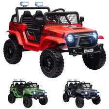Qaba 12V Ride on Car, Ride on UTV Truck w/ 4 Suspension Wheels
