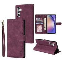 Zip Wallet Case Leather Flip Phone Cover For Samsung S26 S25 S24 S23 S22 Ultra