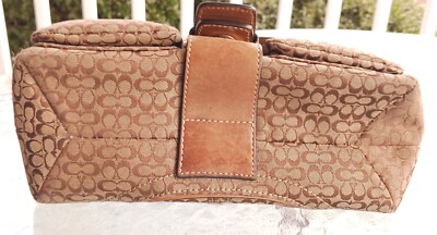 Coach 1444 SMALL Vintage Brown Soho Flap Y2K Signature C Canvas
