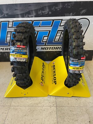 Dunlop MX34 Front 60/100-14 Rear 80/100-12 Tire Set CRF110 KLX110