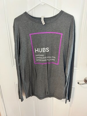 HUBS (HARVARD UNDERGRADUATES FOR BIPARTISAN SOLUTIONS) GRAY T-SHIRT MEN L
