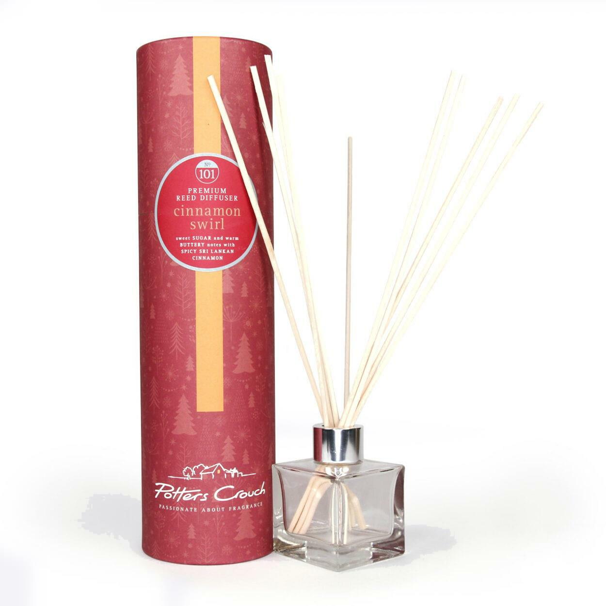 Potters Crouch Christmas Reed Diffuser Fragrance Gift Cinnamon Swirls 100ml
