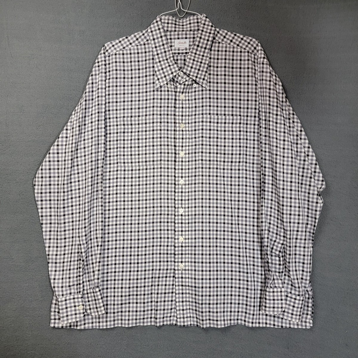 Hamilton Shirt Co Button Shirt Mens 3XL Long Sleeve check business
