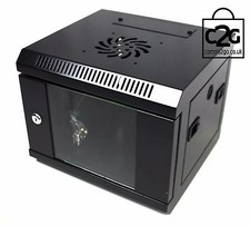 10" 4U 300mm Black Wall Cabinet Network Data Rack SOHO Home Office Server Switch