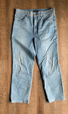 EXPRESS Women's Size 10 Denim Super High Rise Straight Jeans Light wash Ankle