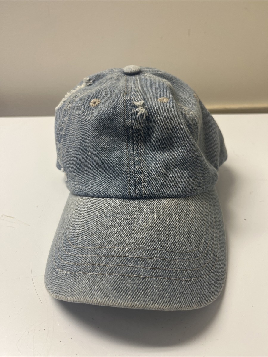 Baseball Cap Washed Distressed Cotton Denim Cap Plain Adjustable Hat
