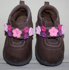 Circo Girls Infant Toddler Brown Winter Fall Ankle Boots Faux Fur Sz 3 EUC