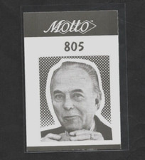 1987 Motto Celebrities #805 McDonald's Founder RAY KROC Card