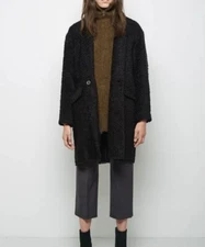 Isabel Marant Gabriel Coat Oversized Wool Blend Blue Size 36 AU 8 US 4