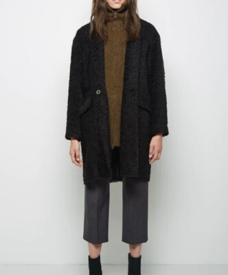 Isabel Marant Gabriel Coat Oversized Wool Blend Blue Size 36 AU 8 US 4