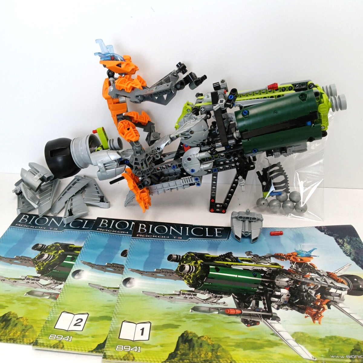 Lego Bionicle: Rockoh T3 8941 with Manuals No Box (Incomplete)