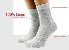 Men`s Linen Socks 100% Flax  colo 3-10 pairs.for Men, XXL (12), EU 45-4631cm