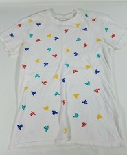 Sony Playstation Logo White T Shirt All Over ...