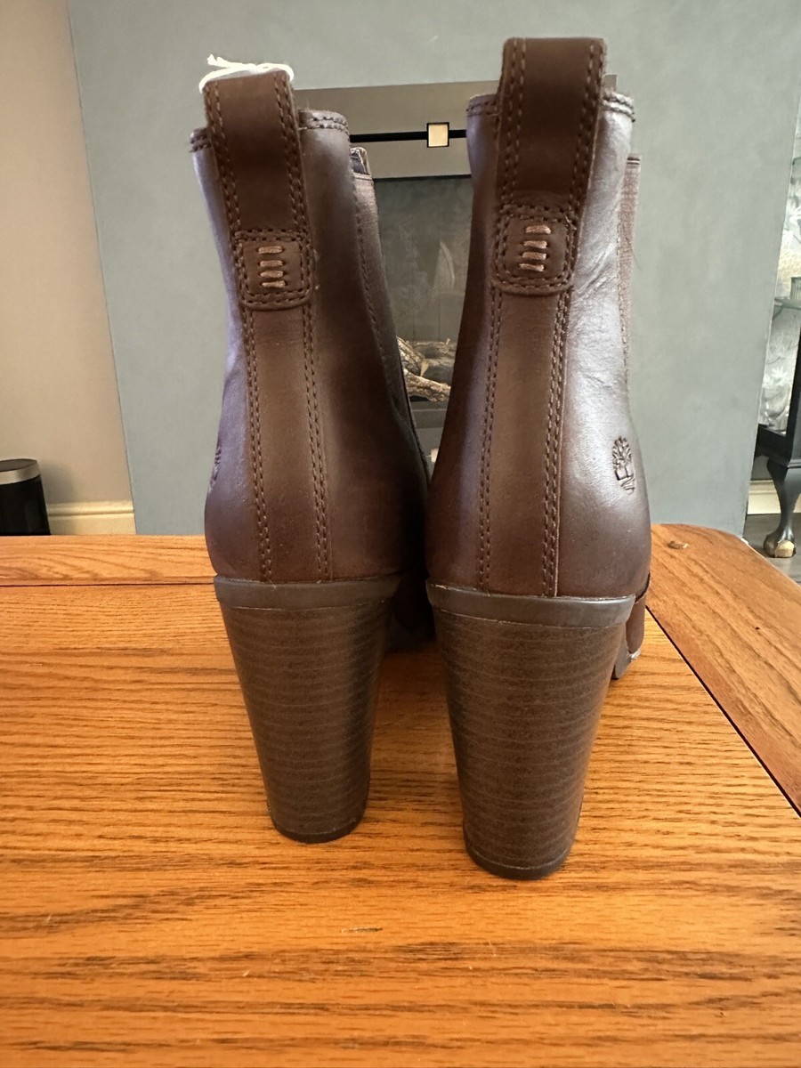 Timberland linwood chelsea java leather brown boots size