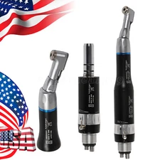 NSK Style Dental Low Speed Contra Angle Handpiece /Air Motor 4 holes Black SA