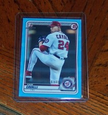 Cade Cavalli 2020 Bowman Draft Blue Border BD-24 276/499