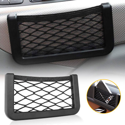 2X Car Seat Side Back Mesh Interior Storage Net Bag Pocket Phone Gadget Holder