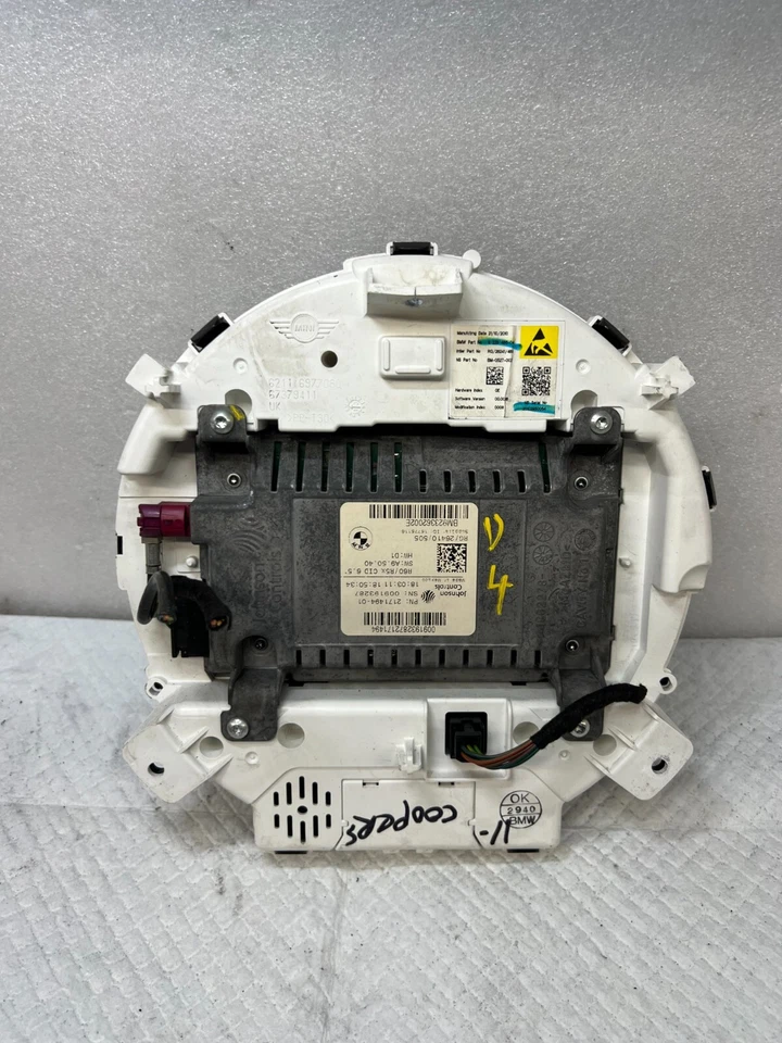 Mini Cooper 2011 velocímetro y pantalla de información de navegación 2171494-01 OEM (4 D) Foto 4 de 4
