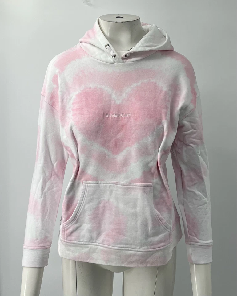 Givenchy Kids Pink Tie-Dyed Hooded Cotton Sweatshirt sz 12 - Image 2 of 4